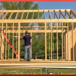 Man Builds an Amazing DIY Wood Shed | DIY Backyard Project From Start to Finish by @gino.varisano
