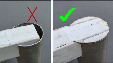 New way to create 90 degree right angles | Cover the end of the round tube perfectly!